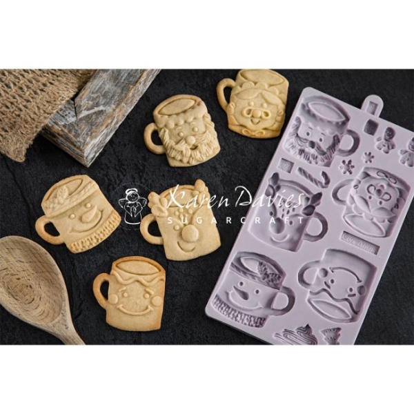 Silicone Mould - Festive Mugs
